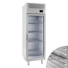 Kjøleskap i rustfritt stål Premium PLUS - GN 2/1 - 560 l - 1 glassdør
