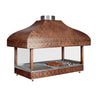 Kullgrill - 1 500 mm - med glass - kobber