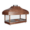 Kullgrill - varmeskjerm i herdet glass - 2 000 mm - kobberfinish