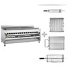 Kraftig gassgrill - 43 kW - for Adana- og shish kebab - for 30 automatiske roterende spyd