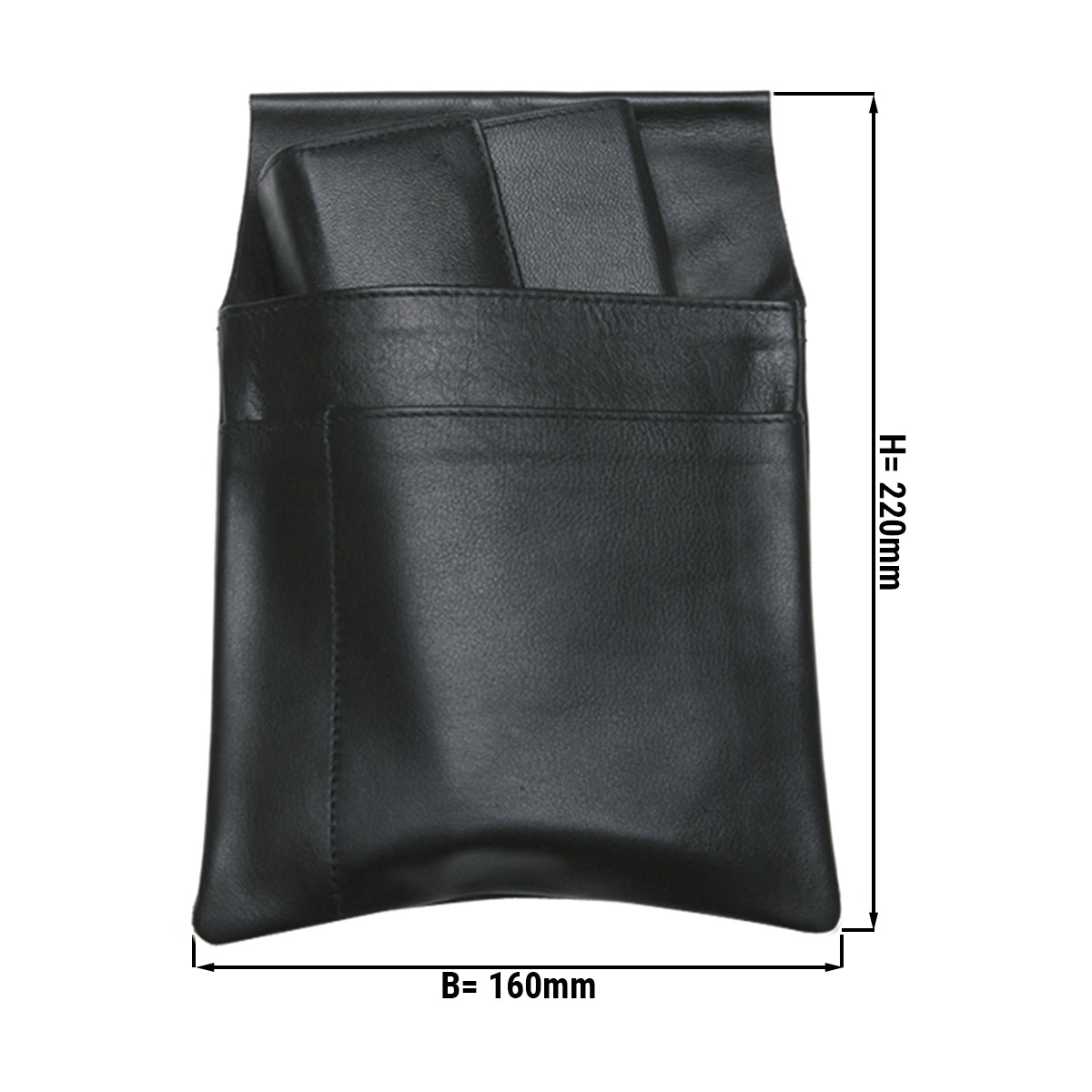 Kassererhylster - 16 x 22 cm - svart