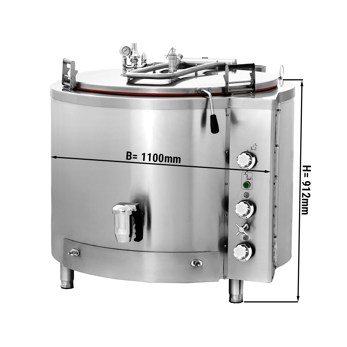 Gass kokegryte - 300 liter - Indirekte oppvarming
