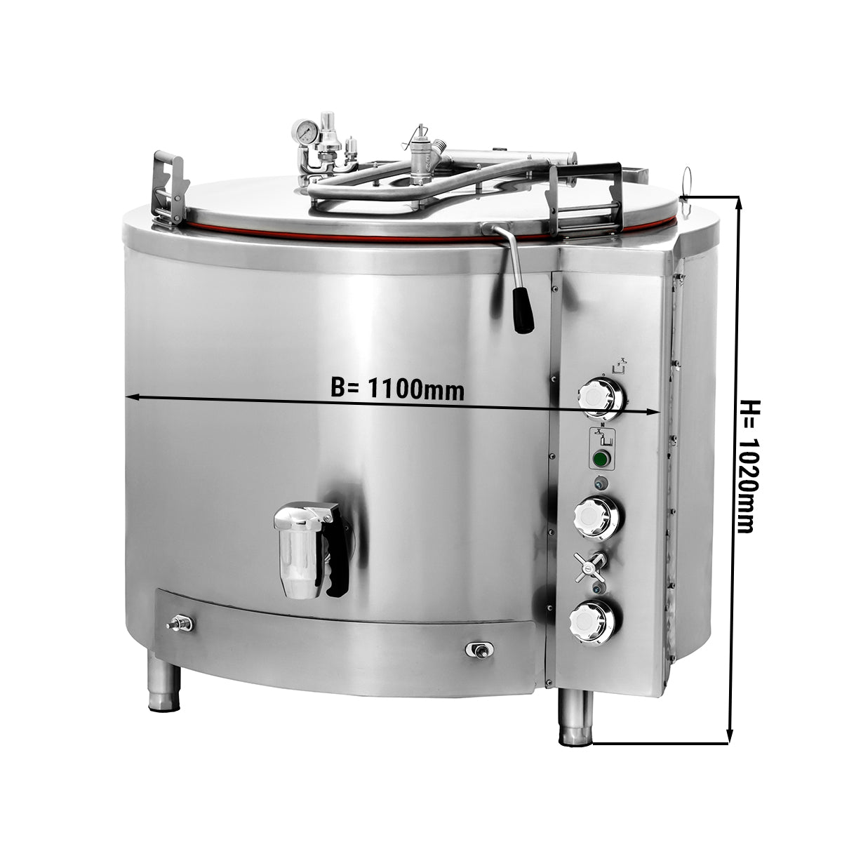 Gass kokegryte - 400 liter - Indirekte oppvarming