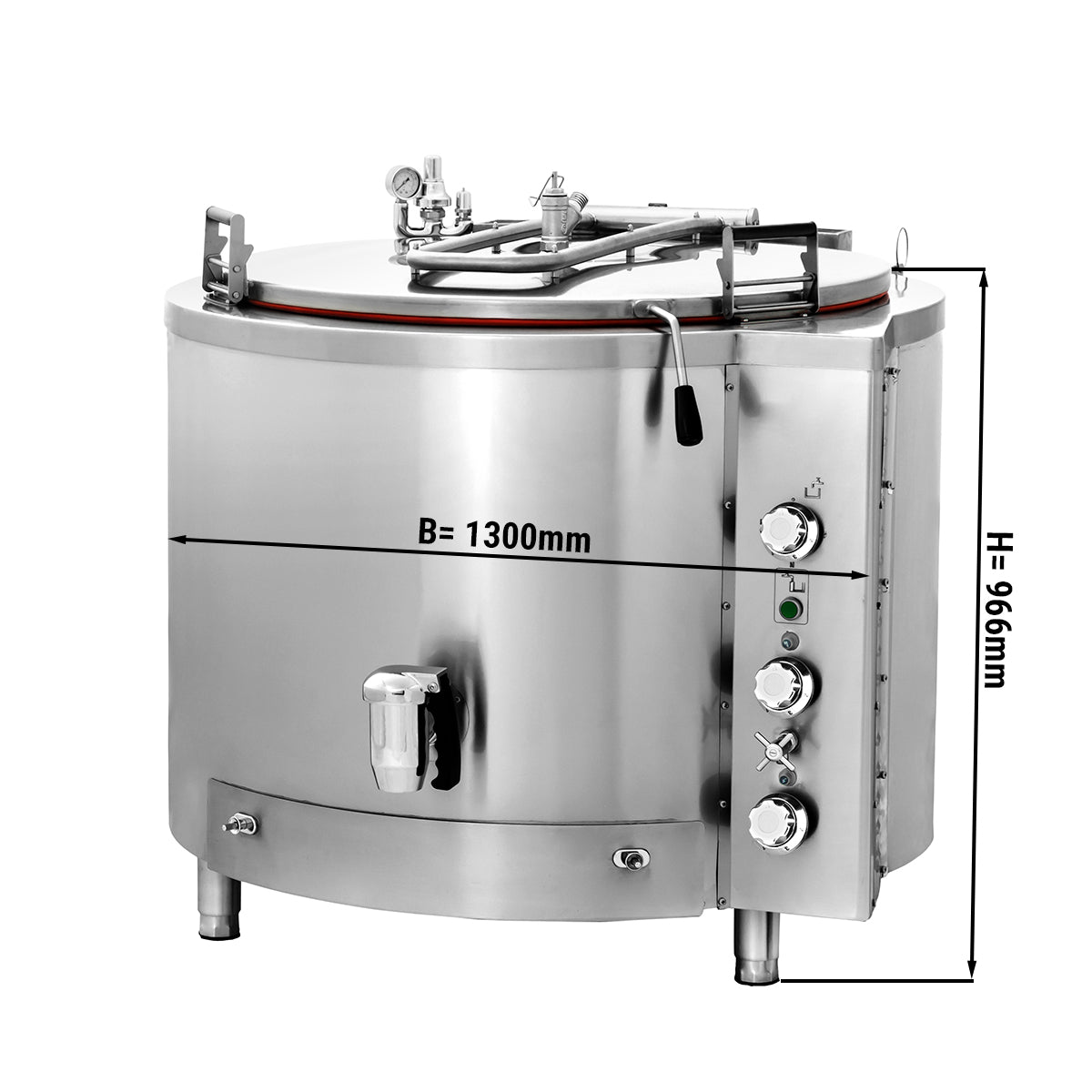 Gass kokegryte - 500 liter - Indirekte oppvarming