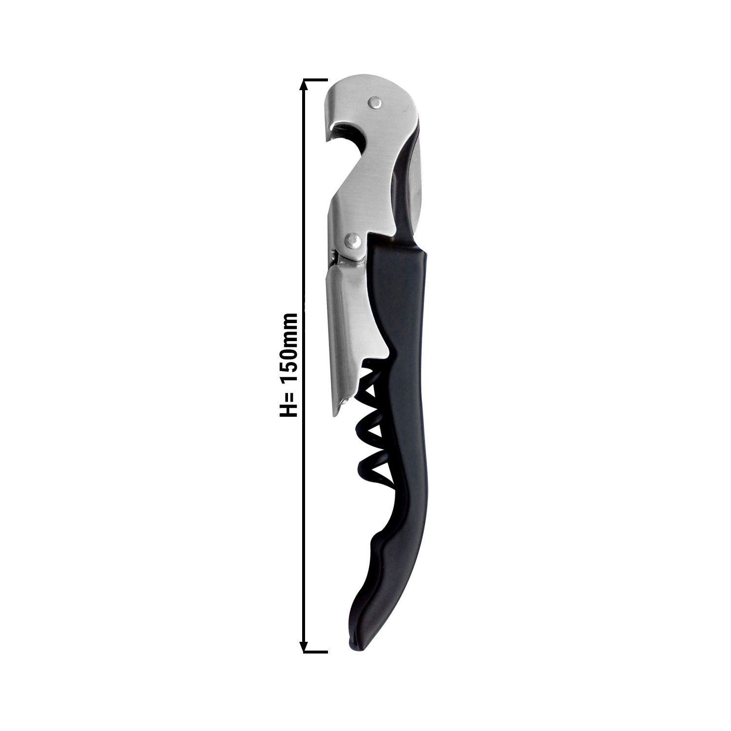 (6 stk) Servitørkniv - Bar Professional - 12 cm - Svart