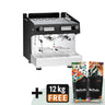 Espressomaskin "Compact" - 2-gruppers - automatisk (volumetrisk) - inkl. preinfusjonssystem & 1 dampkran