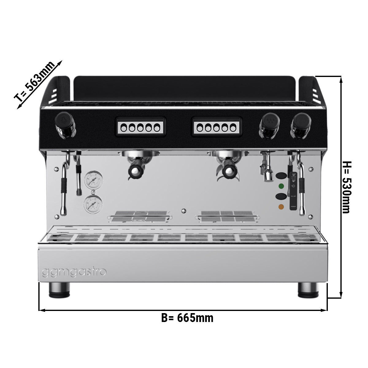 Espresso / kaffemaskin 2 Gruppe - Rustfritt stål