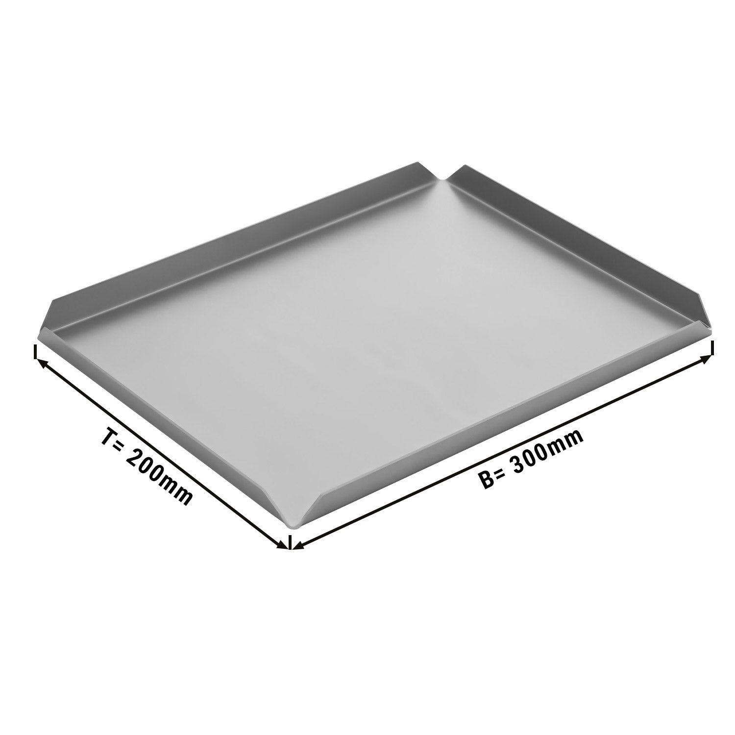 (5 stk.) Konfekt/ &amp; presentasjonsplate i aluminium - 300 x 200 x 10 mm - aluminium
