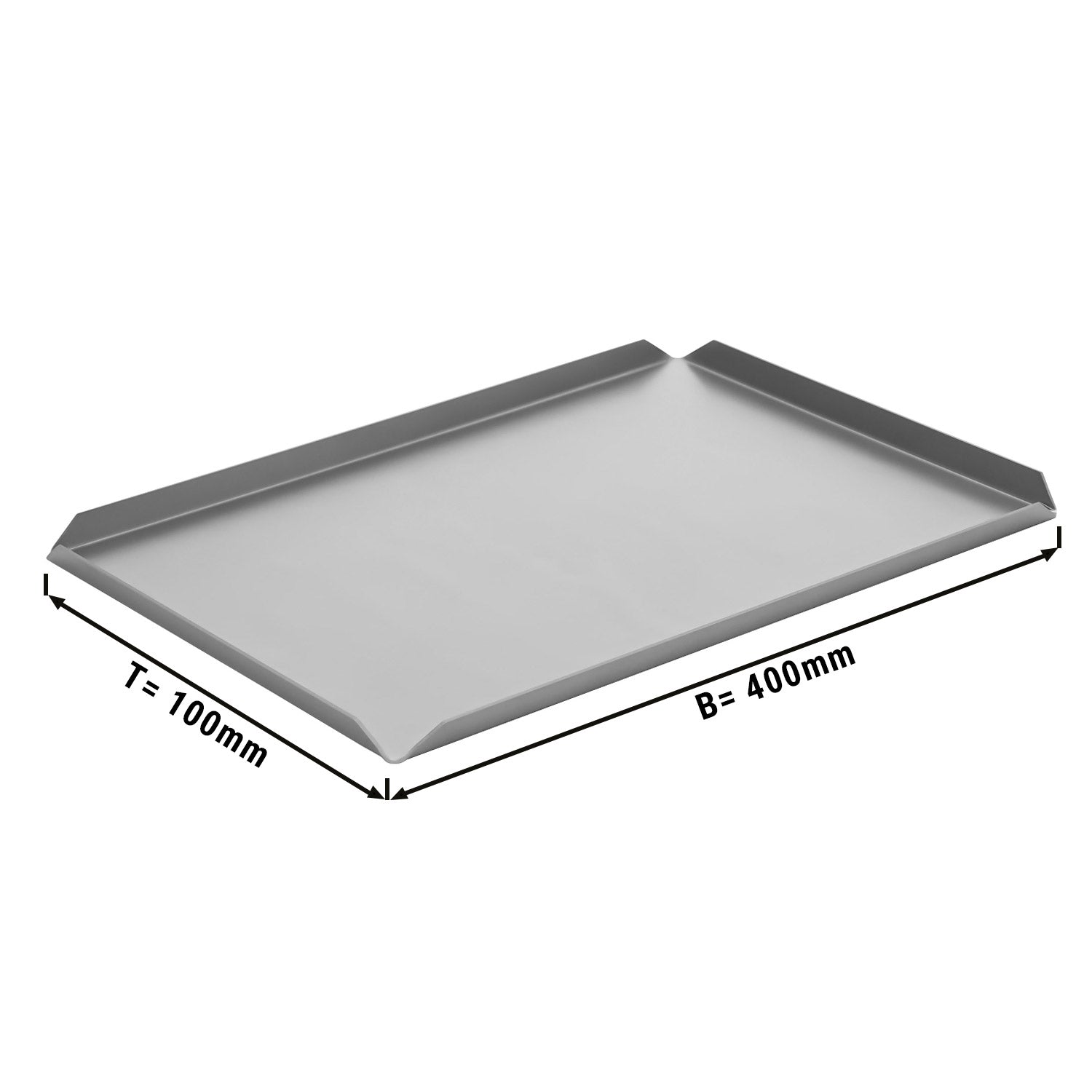 (5 stk.) Konfekt og presentasjonsplate i aluminium - 400 x 100 x 10 mm - aluminium