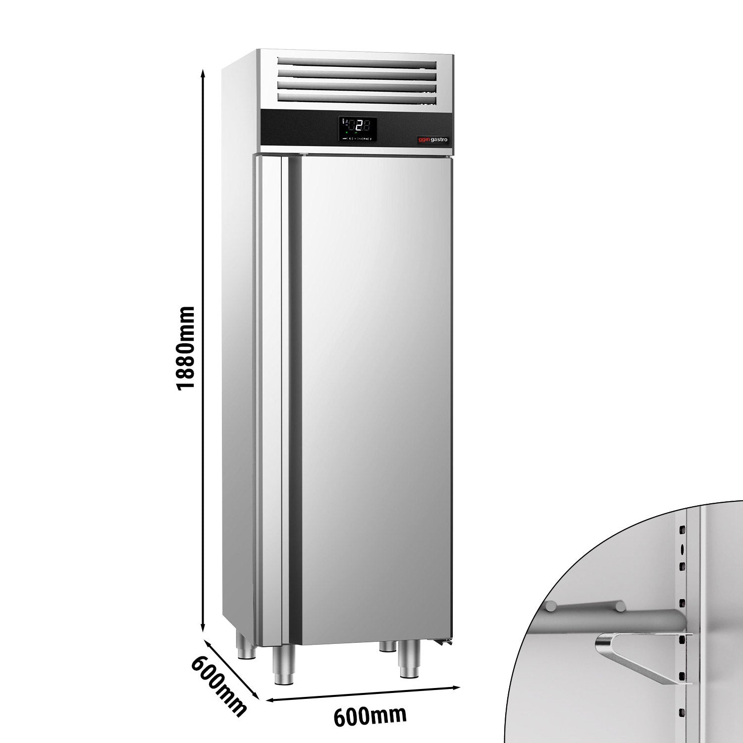 Kjøleskap 0,6 x 0,6 m - 400 liter - med 1 dør