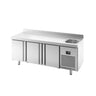 Kjølebenk Premium PLUS - 1960x600 mm - 385 l - med 1 kum - med 3 dører - oppkant
