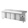 Kjølebenk Premium PLUS - 2452x600 mm - 510 l - med 1 kummer - med 4 dører - oppkant