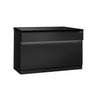 Kassaseksjon TORONTO & LED-belysning - 1500x880 mm - svart front - topplate i svart granitt - matt
