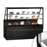 Kjøledisk TORONTO - 2000x880 mm - 1 500 l - farge svart - dobbeltglass - med 2 hyller - granitt topplate svart
