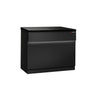 Kassaseksjon TORONTO & LED-belysning - 900x880 mm - svart front - topplate i svart granitt - matt