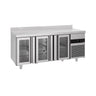 Kjølebenk PREMIUM - 1865x700 mm - 474 l - med 3 glassdører - oppkant