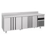 Kjølebenk PREMIUM - 2330x700 mm - 632 l - med 4 dører - oppkant