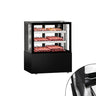 Kjølemonter MADRID - 435 l - 1 000 mm - dobbeltglass - firkantet - med 2 hyller - LED-belysning | R290 | klimaklasse 3 - svart modell