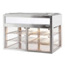 Konditormonter - bordmodell - selvbetjent - 350 l - 1 400 mm - dobbeltglass - firkantet - med 2 hyller - LED-belysning
