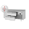 Kjølebenk Premium PLUS - 1960x600 mm - 385 l - med 1 dør - med 4 skuffer - oppkant