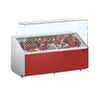 Kjøledisk - 1568x979 mm - 324 l - frontpanel rød - med glassfront - med 2 dører