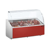 Kjøledisk - 1568x979 mm - 324 l - frontpanel rød - 2 dører - med glassfront