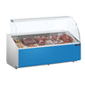 Kjøledisk - 1881x979 mm - 387 l - frontpanel hellblå - med 3 dører