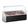 Kjøledisk - 1881x979 mm - 387 l - farge svart - frontpanel svart - med 3 dører