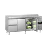 Kjølebord ECO – 1795 x 700 mm – med 2 dører – 2 skuffer – med oppkant