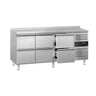 Kjølebenk ECO - 1795x700 mm - 417 l - med 6 skuffer - oppkant