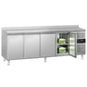 Kjølebenk ECO - 2230x700 mm - 553 l - med 4 dører - oppkant