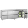 Kjølebord ECO – 2230 x 700 mm – med 1 dør – 6 skuffer
