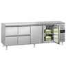 Kjølebord ECO – 2230 x 700 mm – med 2 dører – 4 skuffer