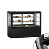 Konditormonter - bakervarer - 780 l - 1 610 mm - dobbeltglass - firkantet - med 2 hyller - LED-belysning - R290 - svart modell