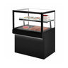 Kakedisk TORONTO - 1300 mm - svart front - LED-belysning - 2 hyller