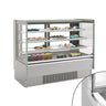 Konditormonter Lina - for bakervarer - 365 l - 1 250 mm - dobbeltglass - firkantet - med 3 hyller - LED-belysning