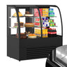 Konditormonter - selvbetjent - for bakervarer - 1 400 mm - herdet dobbeltglass - firkantet - med 2 hyller - LED-belysning