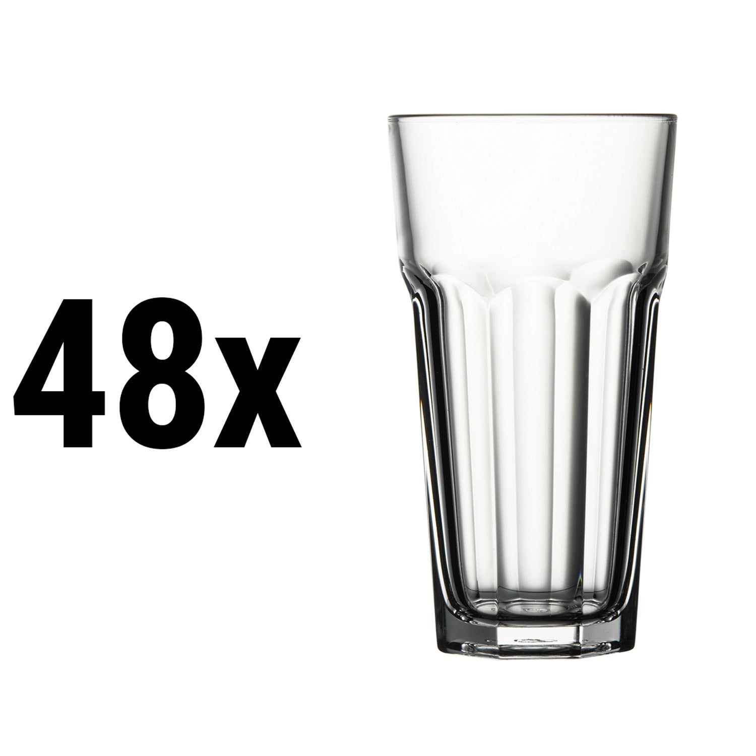 (12 Stykker) CASABLANCA - Long drink glass - 365 cc - Antimikrobielt belegg