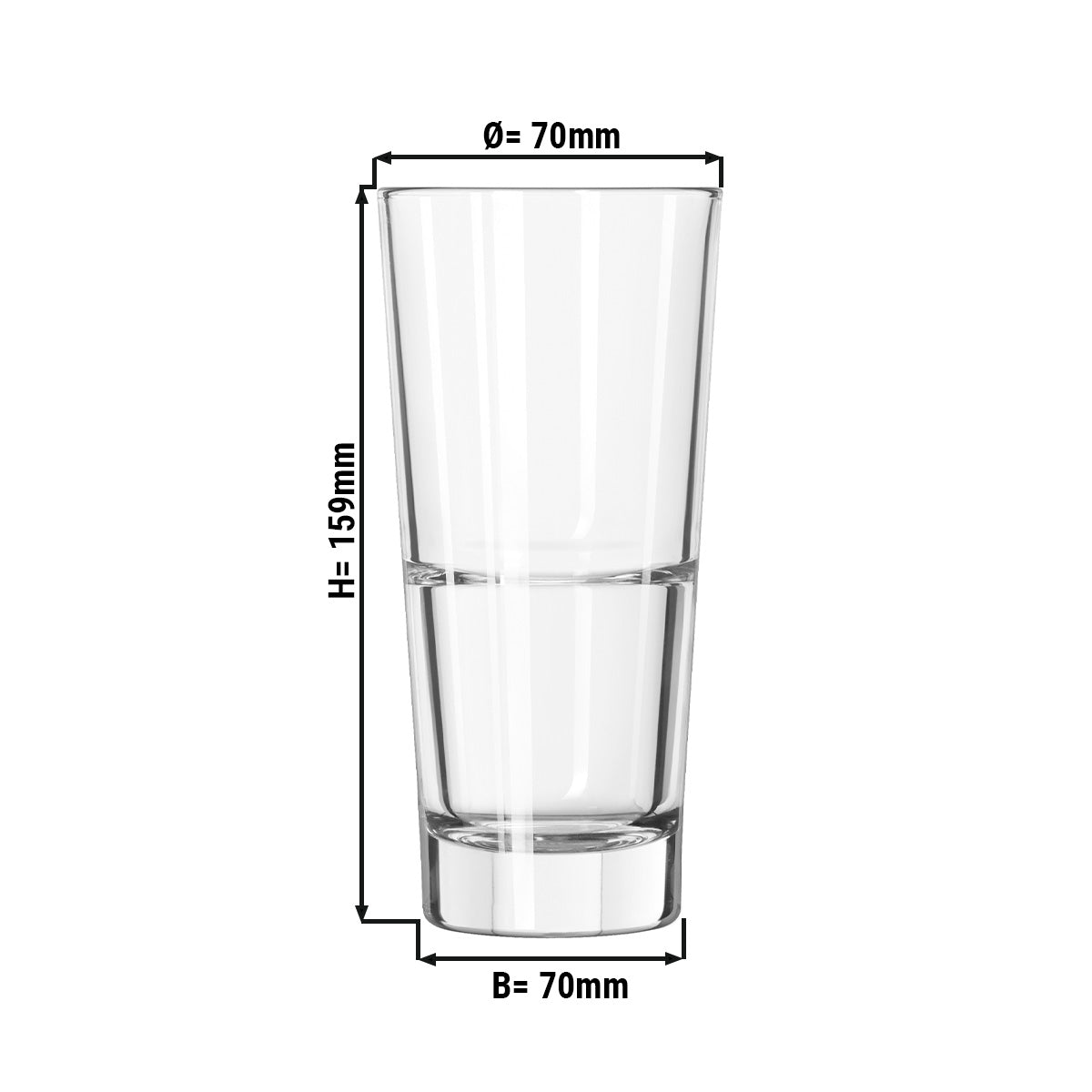 (12 stk.) Long drink glass - SAO PAULO - 296 ml - Gjennomsiktig