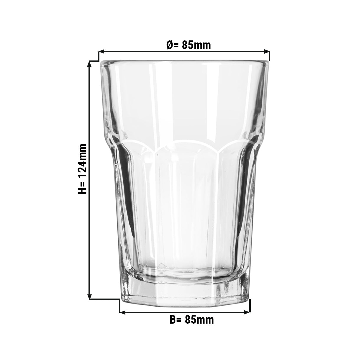 (12 stk.) Long drink glass - PRAHA - 355 ml - Gjennomsiktig