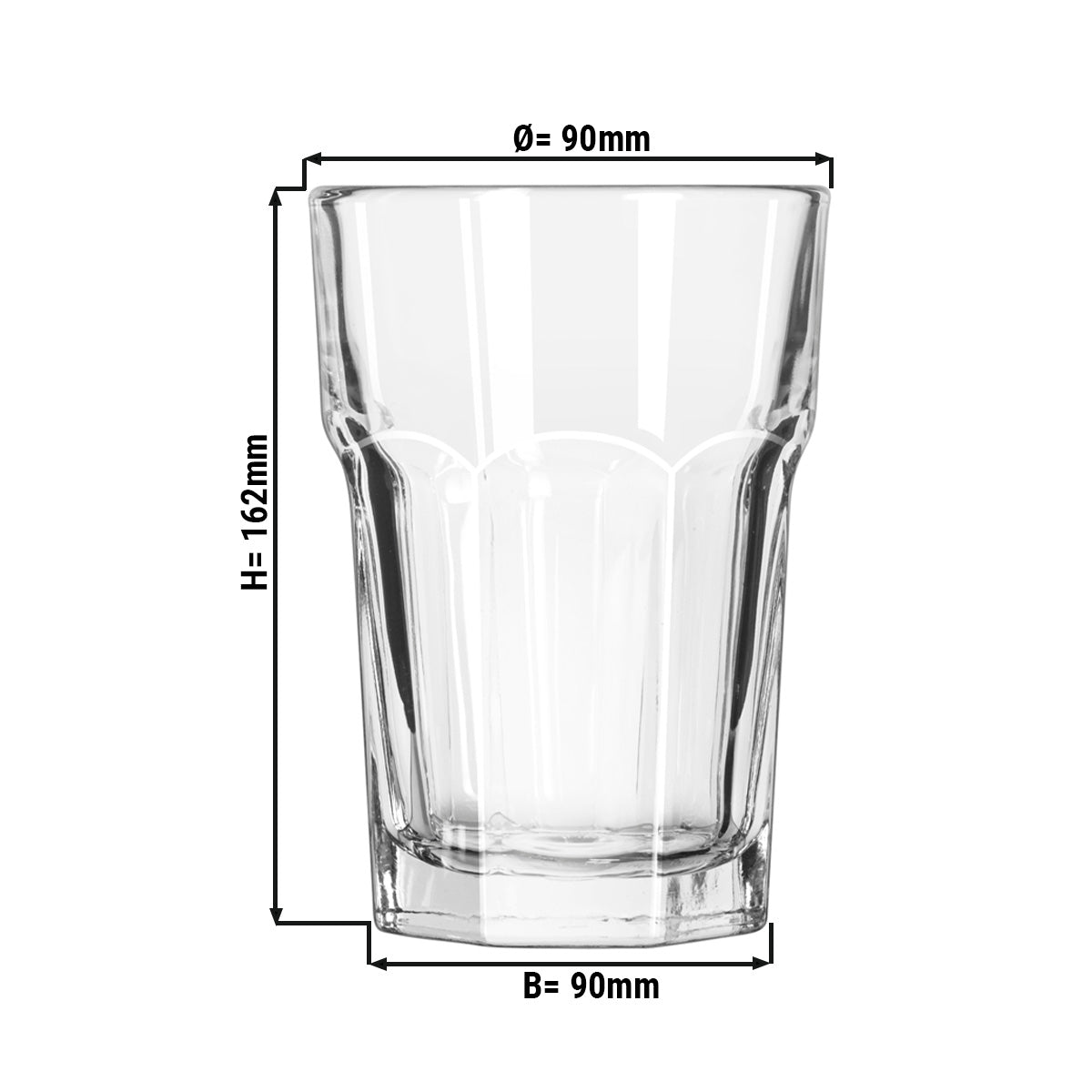 (12 stk.) Long drink glass - PRAHA - 473 ml - Gjennomsiktig