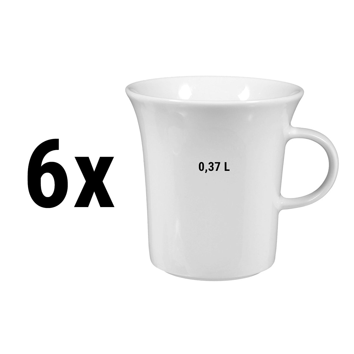(6 Stykker) Seltmann Weiden - Melk Kaffekanne Kalk - 0,37 Liter