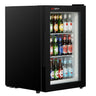 Minibar - 440 mm - 62 l - med glassdør - svart