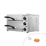 Elektrisk mini-pizzaovn - 475x560 mm - 1+1x Ø 33 cm - opptil 300 °C - manuell