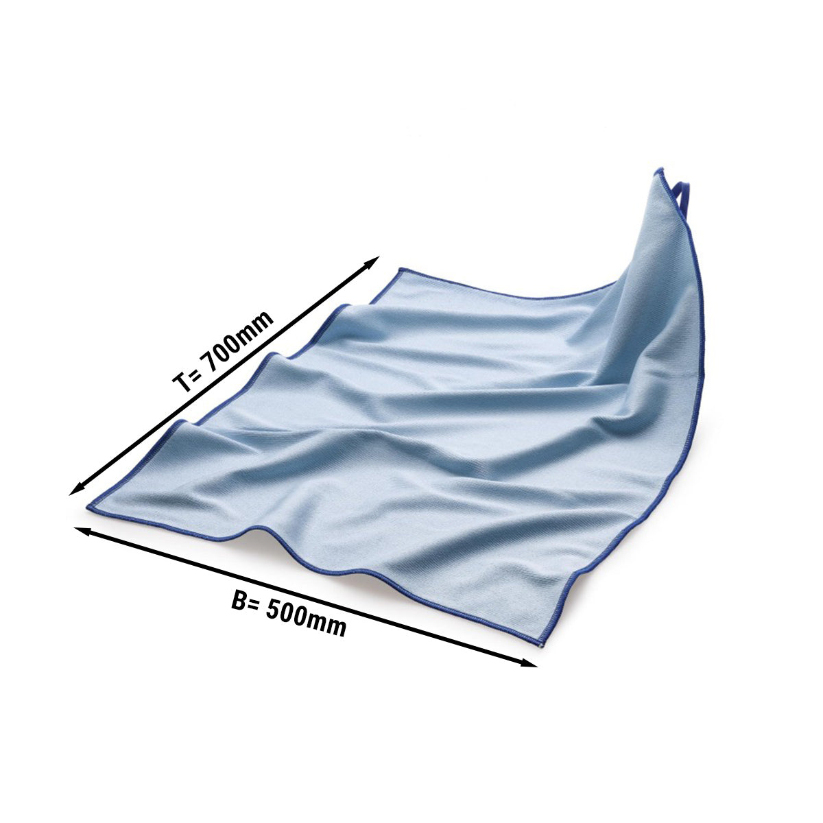 (10stk) Mikrofiberduk, polerings- / kjøkkenhåndkle, blå - 50 x 70 cm