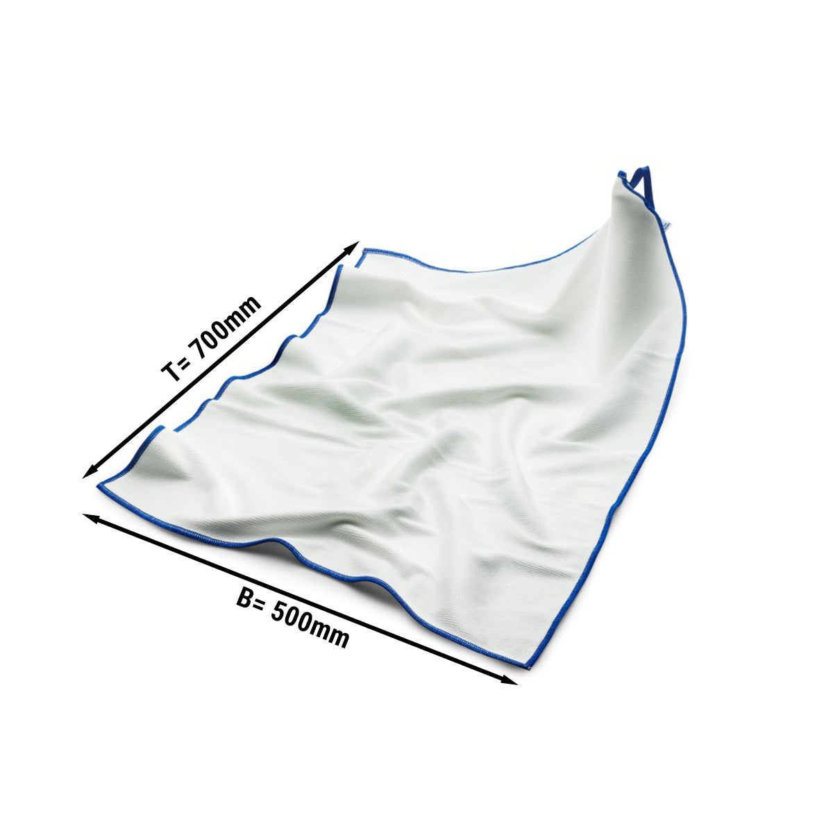 (10stk) Mikrofiberduk, polerings- / kjøkkenhåndkle, hvit - 50 x 70 cm