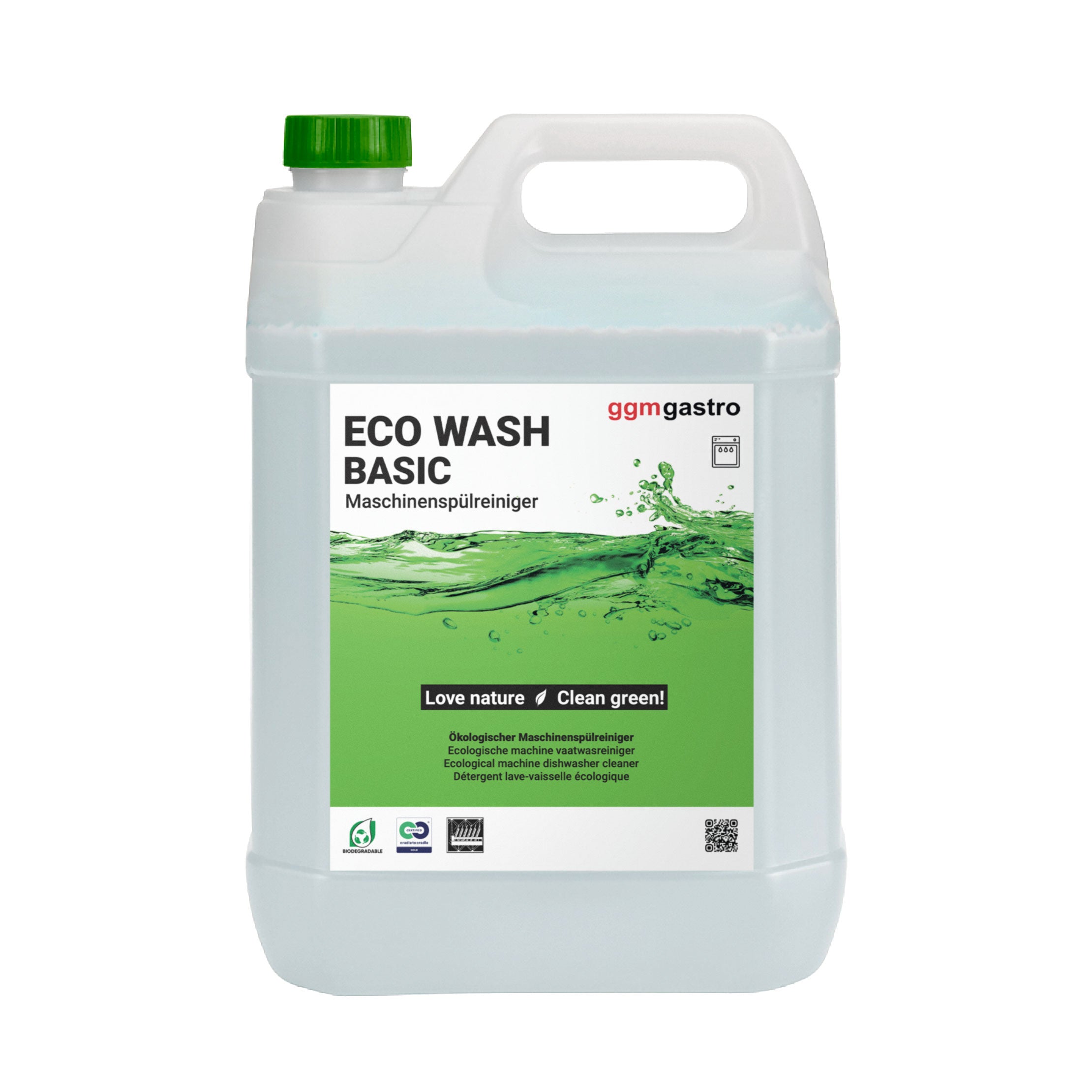 Rengjøringsmiddel for maskinoppvaskmaskin (flytende) - 10 liter - Økologisk/miljøvennlig