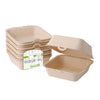 (60 stk.) Gjenbrukbar burgerboks - 160x150x85mm - Kremhvit