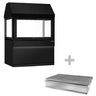 Kullgrill TORONTO - 1 510 mm - svart front - svart granittarbeidsplate - varmeskjerm i herdet glass - 3 grillrister - svart