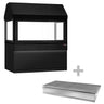 Kullgrill TORONTO - 1 910 mm - svart front - svart granittarbeidsplate - varmeskjerm i herdet glass - 4 grillrister